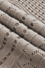 Load image into Gallery viewer, Beige Pointelle Knit Flutter Sleeve Sweater - Fashion Queen -  18
