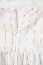 Load image into Gallery viewer, Beige Stripe Spaghetti Strap Pocketed High Waist Maxi Dress - Fashion Queen -  18
