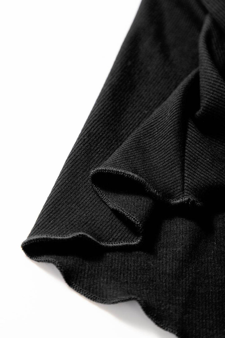 Black A-line Draped High Waist Phone Pocket Lined Skort - Fashion Queen -  10