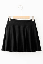 Load image into Gallery viewer, Black A-line Draped High Waist Phone Pocket Lined Skort - Fashion Queen -  7
