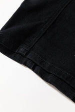 Load image into Gallery viewer, Black Acid Wash Buttoned Cropped Slim Denim Tank Top - Fashion Queen -  9
