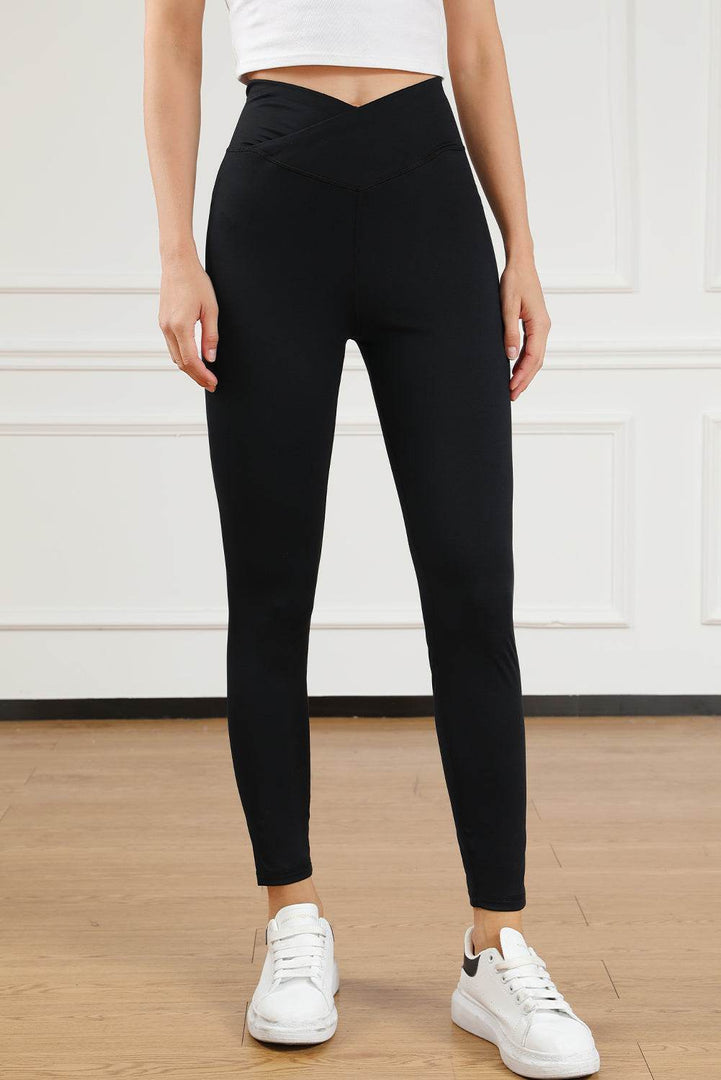 Black Arched Waist Seamless Active Leggings - Fashion Queen -  12