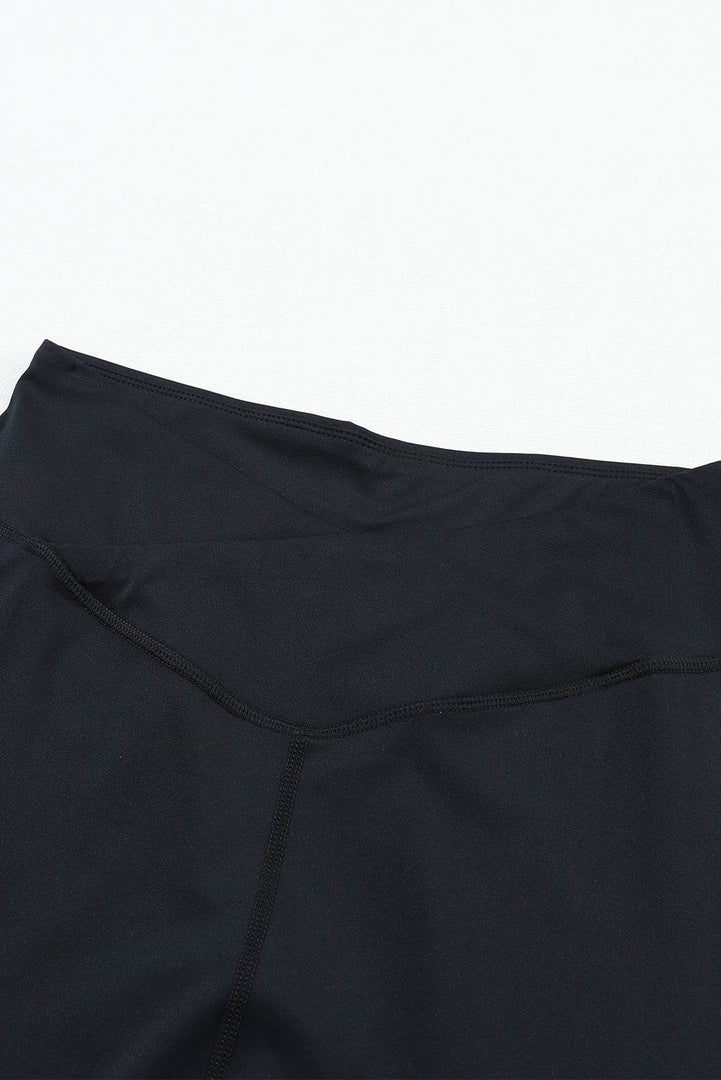 Black Arched Waist Seamless Active Leggings - Fashion Queen -  17