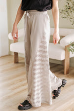Load image into Gallery viewer, Black Boho Lace Patchwork Wide Leg High Waist Pants - Fashion Queen -  16
