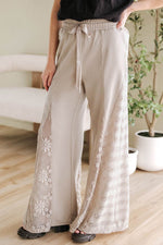 Load image into Gallery viewer, Black Boho Lace Patchwork Wide Leg High Waist Pants - Fashion Queen -  17
