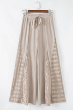 Load image into Gallery viewer, Black Boho Lace Patchwork Wide Leg High Waist Pants - Fashion Queen -  27
