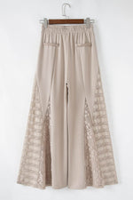 Load image into Gallery viewer, Black Boho Lace Patchwork Wide Leg High Waist Pants - Fashion Queen -  28
