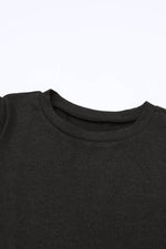 Load image into Gallery viewer, Black Buttoned Puff Long Sleeve Sheath Top - Fashion Queen -  14
