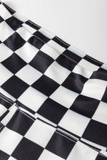 Load image into Gallery viewer, Black Checkered Pattern High Waist Skinny Leggings - Fashion Queen -  8
