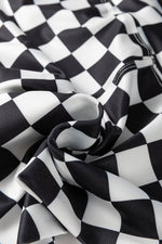 Load image into Gallery viewer, Black Checkered Pattern High Waist Skinny Leggings - Fashion Queen -  9

