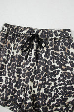 Load image into Gallery viewer, Black Cheetah Printed Casual Tee and Shorts Lounge Set - Fashion Queen -  14

