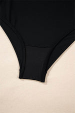 Load image into Gallery viewer, Black Colorblock Edge Belted One Piece Swimsuit - Fashion Queen -  12
