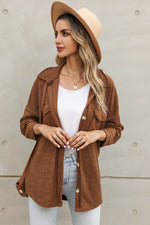 Load image into Gallery viewer, Black Contrast Flap Pockets Relaxed Shacket - Fashion Queen -  24
