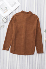 Load image into Gallery viewer, Black Contrast Flap Pockets Relaxed Shacket - Fashion Queen -  27
