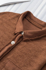 Load image into Gallery viewer, Black Contrast Flap Pockets Relaxed Shacket - Fashion Queen -  28
