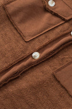 Load image into Gallery viewer, Black Contrast Flap Pockets Relaxed Shacket - Fashion Queen -  30
