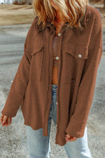Load image into Gallery viewer, Black Contrast Flap Pockets Relaxed Shacket - Fashion Queen -  8
