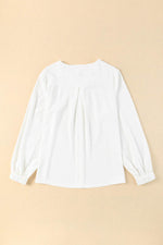 Load image into Gallery viewer, Black Crew Neck Gathered Stretch Cuff Shirt - Fashion Queen -  14
