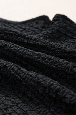 Load image into Gallery viewer, Black Crinkled U Neck Tank Top and Wide Leg Pants Set - Fashion Queen -  9
