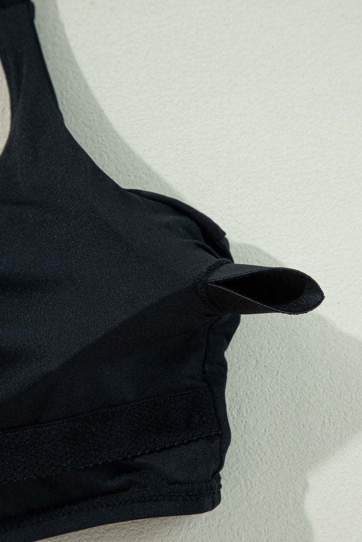 Black Crossover Bikini Tank and Skort Swimwear - Fashion Queen -  26