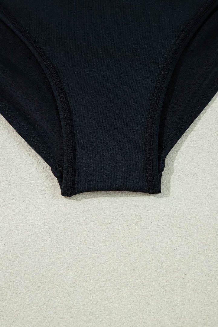 Black Crossover Bikini Tank and Skort Swimwear - Fashion Queen -  29