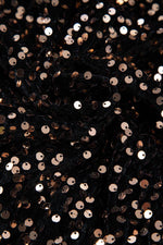 Load image into Gallery viewer, Black Deep V Back Sequin Puff Sleeve Bodysuit - Fashion Queen -  7

