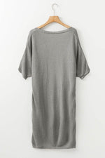 Load image into Gallery viewer, Black Dolman Half Sleeve Pocketed Long Cardigan - Fashion Queen -  13
