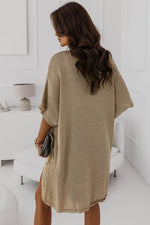 Load image into Gallery viewer, Black Dolman Half Sleeve Pocketed Long Cardigan - Fashion Queen -  22
