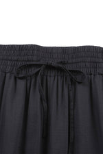 Load image into Gallery viewer, Black Drawstring Elastic Waist Casual Wide Leg Pants - Fashion Queen -  14
