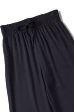 Load image into Gallery viewer, Black Drawstring Elastic Waist Casual Wide Leg Pants - Fashion Queen -  15
