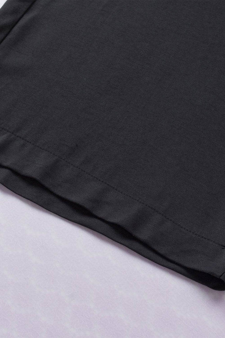 Black Drawstring Elastic Waist Casual Wide Leg Pants - Fashion Queen -  18