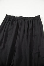 Load image into Gallery viewer, Black Drawstring Frilled Waist Wide Leg Utility Trousers - Fashion Queen -  18
