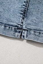 Load image into Gallery viewer, Black Drawstring High Waist Pocketed Denim Shorts - Fashion Queen -  11
