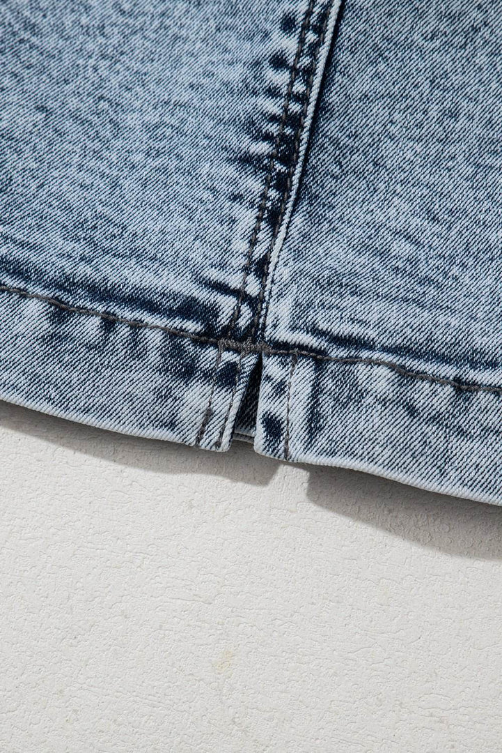 Black Drawstring High Waist Pocketed Denim Shorts - Fashion Queen -  11