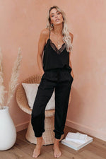 Load image into Gallery viewer, Black Drawstring Pocketed Cropped Jogger Pants - Fashion Queen -  3
