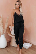 Load image into Gallery viewer, Black Drawstring Pocketed Cropped Jogger Pants - Fashion Queen -  4
