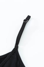 Load image into Gallery viewer, Black Drawstring Waist Spaghetti Straps Jumpsuit - Fashion Queen -  10
