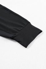Load image into Gallery viewer, Black Exposed Seam High Waist Pocketed Joggers - Fashion Queen -  13
