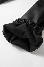 Load image into Gallery viewer, Black Faux Leather Ankle Smocked Waist Drawstring Joggers - Fashion Queen -  11
