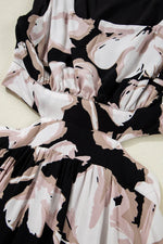 Load image into Gallery viewer, Black Floral Cutout Square Neck Knot Back Sleeveless Maxi Dress - Fashion Queen -  14
