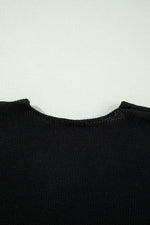 Load image into Gallery viewer, Black Floral Print Knitted Open Front Loose Cardigan - Fashion Queen -  17
