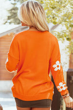Load image into Gallery viewer, Black Floral Print Knitted Open Front Loose Cardigan - Fashion Queen -  8
