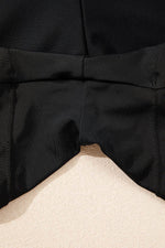 Load image into Gallery viewer, Black Floral Print Twisted Hollowed Back Swim Dress - Fashion Queen -  18

