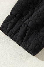 Load image into Gallery viewer, Black Floral Quilted Jacket - Fashion Queen -  15
