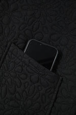 Load image into Gallery viewer, Black Floral Quilted Jacket - Fashion Queen -  16
