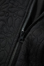 Load image into Gallery viewer, Black Floral Quilted Jacket - Fashion Queen -  17
