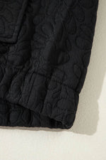 Load image into Gallery viewer, Black Floral Quilted Jacket - Fashion Queen -  18
