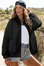 Load image into Gallery viewer, Black Floral Quilted Jacket - Fashion Queen -  3

