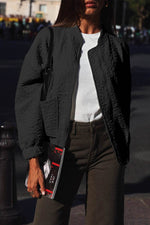 Load image into Gallery viewer, Black Floral Quilted Jacket - Fashion Queen -  6
