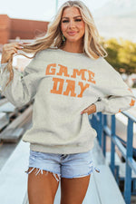 Load image into Gallery viewer, Black Game Day Graphic Rugby Football Season Sweatshirt - Fashion Queen -  11
